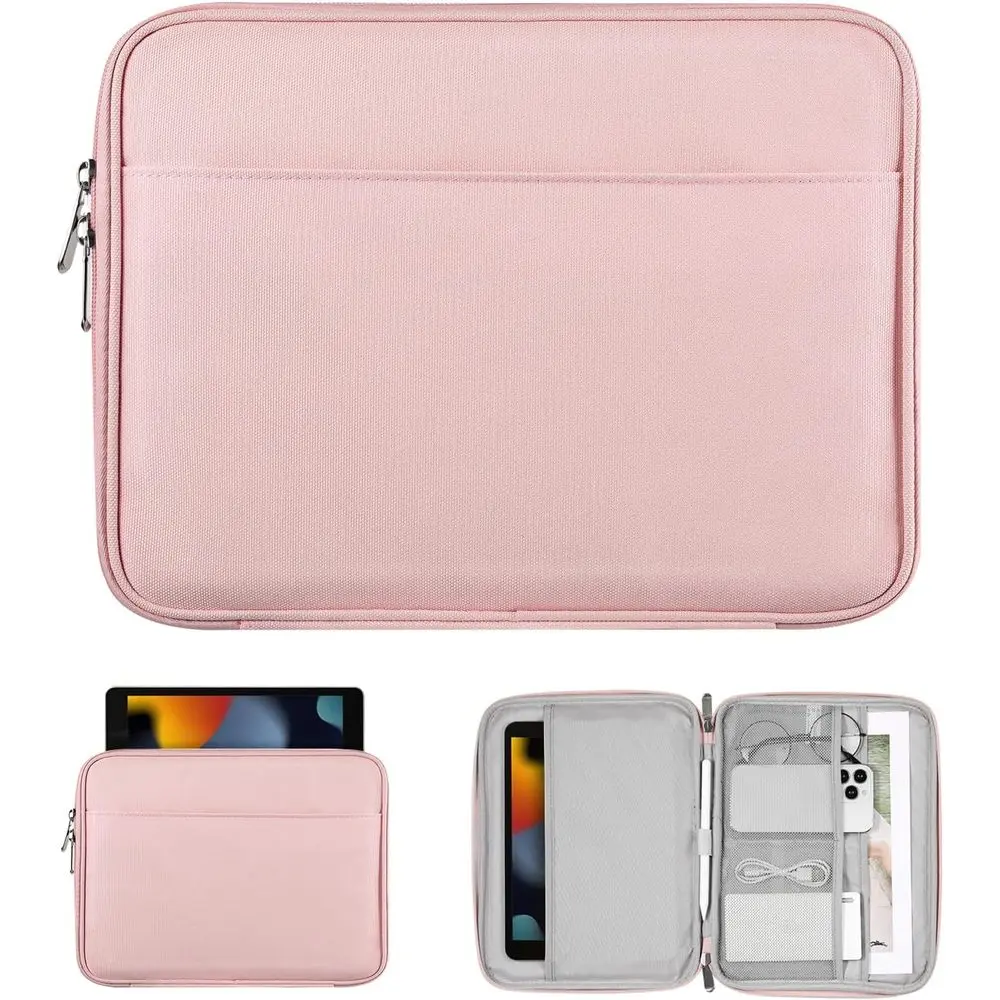 9-11" Tablet Sleeve with Pocket for iPad A16 Tab, Pink