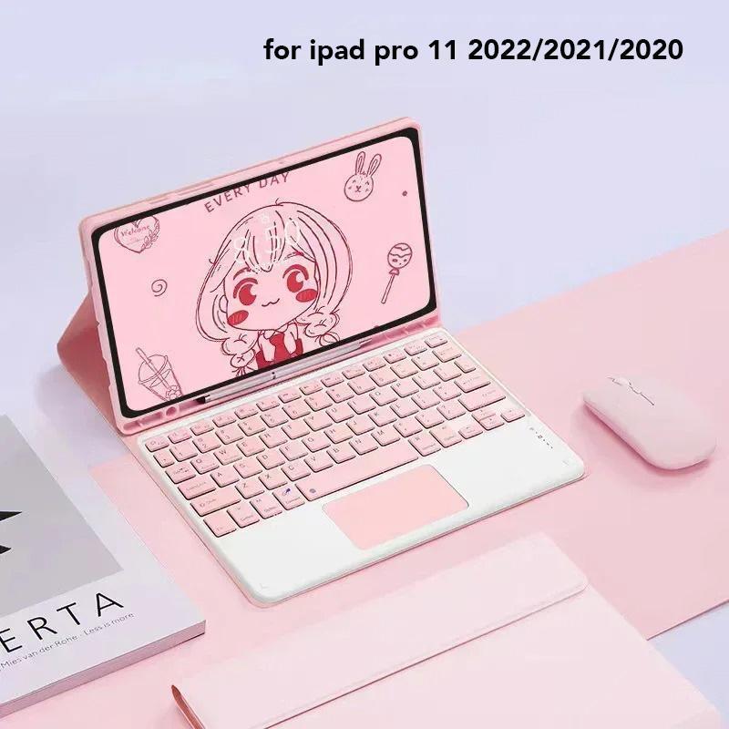 Free Mouse Touchpad Folding Wireless Keyboard for iPad 10 2022 Pro 11 Air 6 Air 5 4 Case Air 3 Pro 10.5 10.2 8th 9 Gen Magnetic Keyboard Case