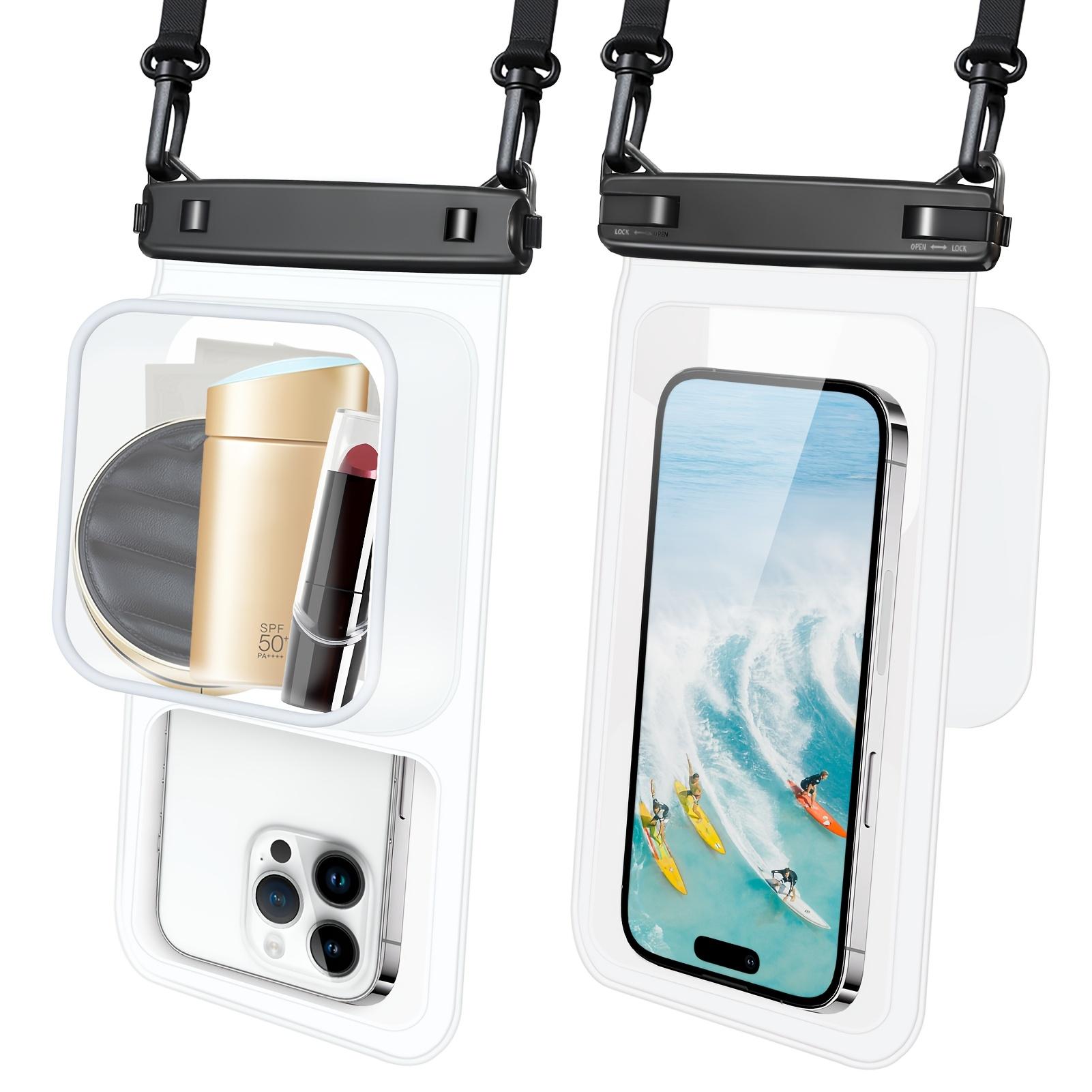 1pc Floating Phone Pouch with Storage Compartment And Adjustable Lanyard - a Large Capacity Dry Bag Suitable for iPhone, Samsung Motorola, Google, Xiaomi, Huawei,Crystal Clear, Sand-Proof, Perfect for Skiing, Swimming, Boating, And Kayaking Adventures