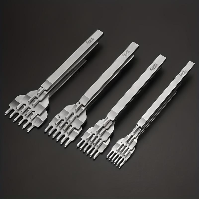 [Stainless Steel Punch Set] 4pcs Stainless Steel Leathercraft Punch Set - 1/2", 4", & 6" Hole Sizes for DIY Diamond Lace, Shoes & Crafts