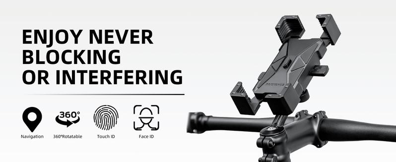 ROCKBROS Bike Phone Holder, Motorcycle Phone Mount, Anti-Shake Cell Phone Holder, 360° Adjustable for iPhone 16, 15 Pro Max/Plus, S9, S10 and More 4.7" to 7" Smartphones ROCKBROS Bike Phone Holder, Motorcycle Phone Mount, Anti-Shake Cell Phone Holder, 360° Adjustable for iPhone 16, 15 Pro Max/Plus, S9, S10 and More 4.7" to 7" Smartphones