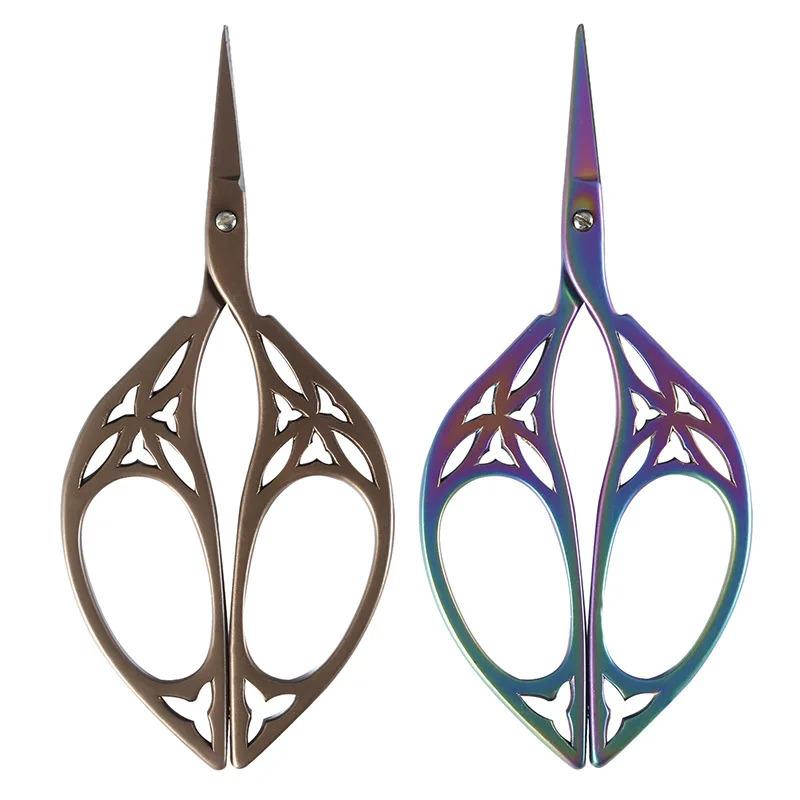 1pc Fabric Art Cross Handicraft Vintage Scissors, Sewing Embroidery Scissor, Retro Tailor Scissors, Thread Cutter