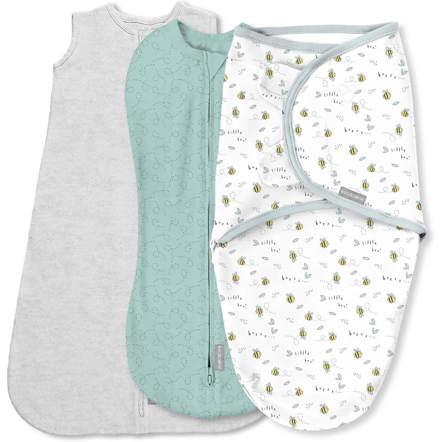 Comfort 3‑Pack Infant Swaddle Pods, Zipper Sleep Sack SwaddleMe Original Style, Breathable Wrap Swaddle Suitable for Newborns 0‑3 Months
