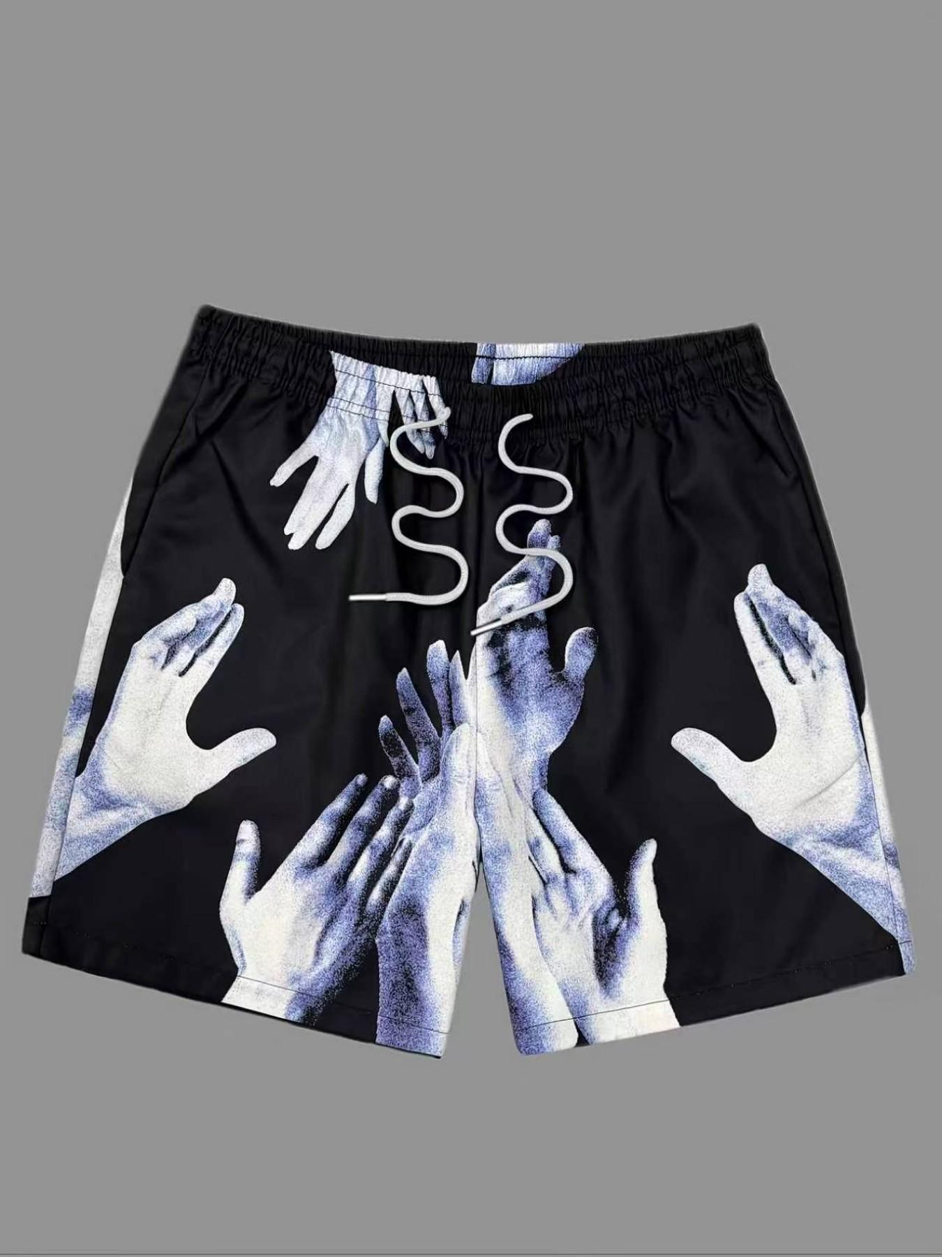 Men's shorts with adjustable waistband and print, perfect for vacations and dates