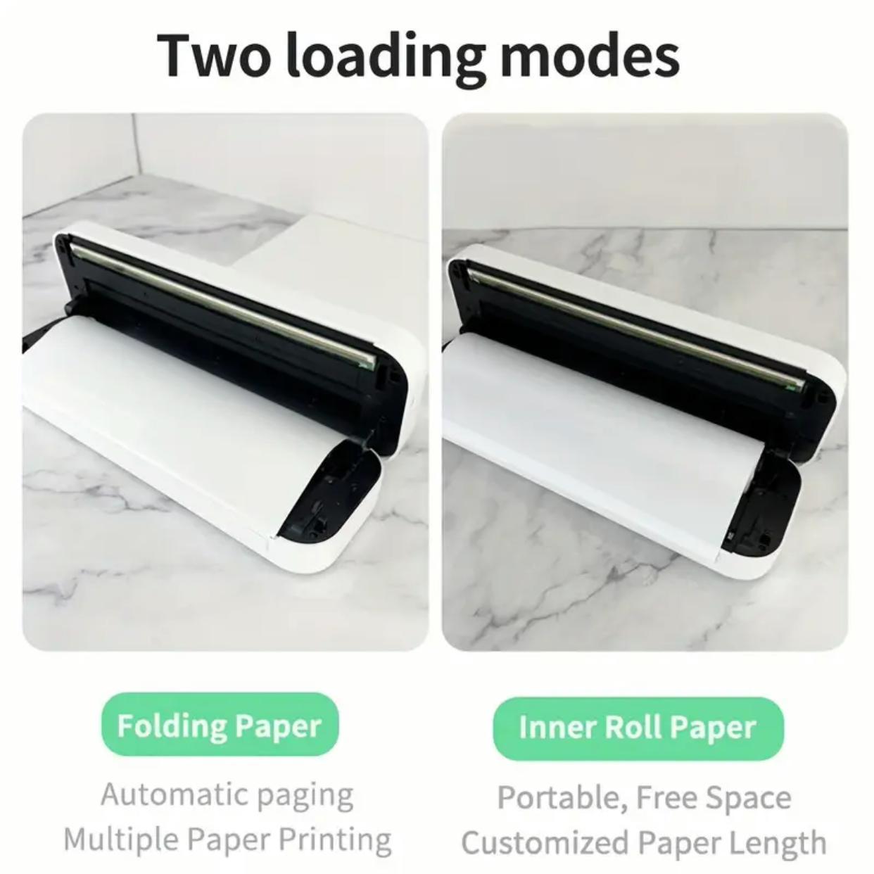 Christmas Gift, A4 Thermal Printer, Tattoo Paper Printer, Print Papers, Labels, Texts, Notebooks, Transfer Papers, Photos, Travel & Office Use, Portable Thermal Printer