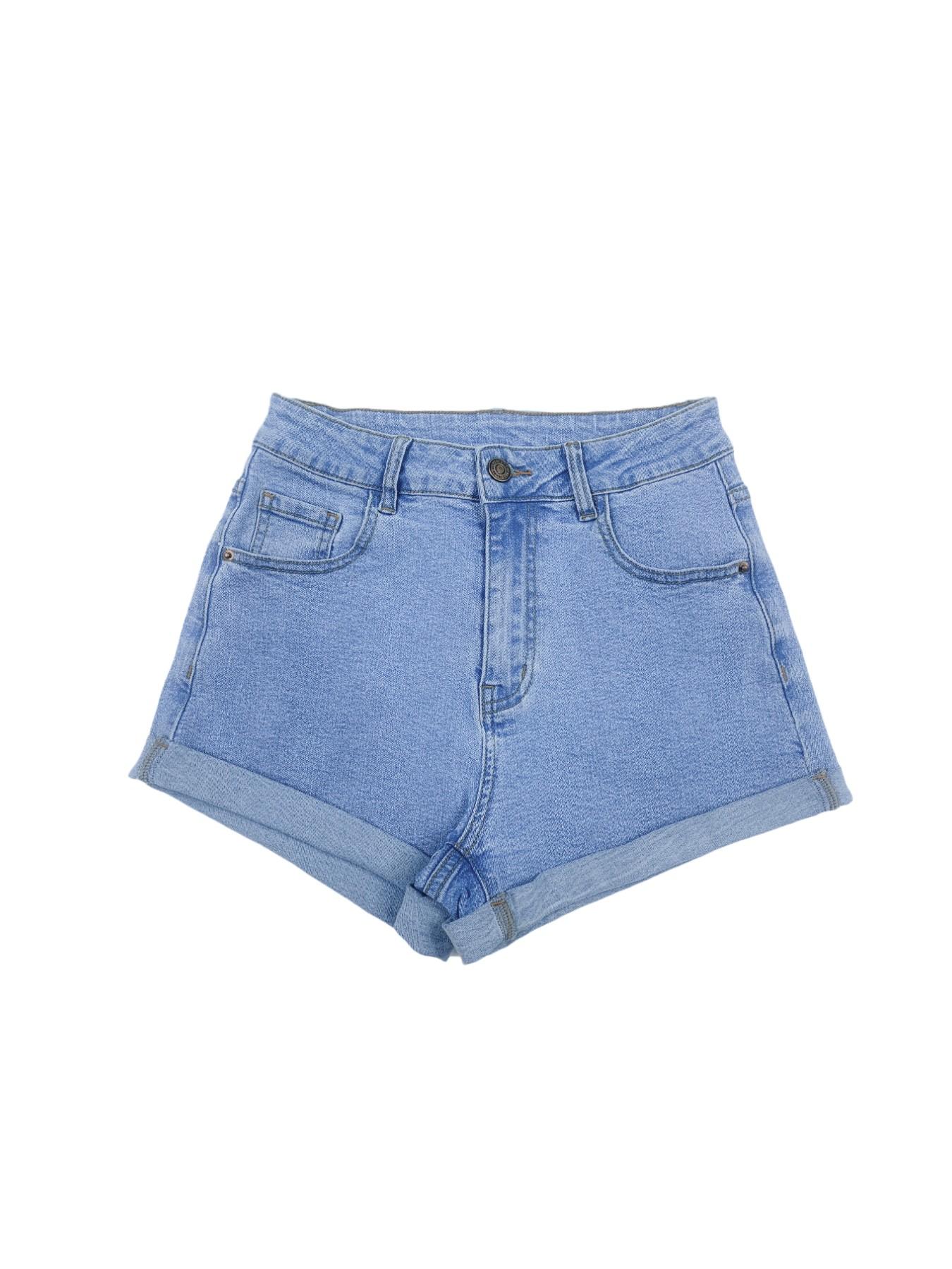 GILIPUR Y2K 2026 Women's Mid-Rise Stretch Skinny Denim Shorts, Featuring Slanted Pockets And Rolled-UP Cuffs,Are A Summer Fashion Must-Have,Suitable For Beach Vacations,TCHic