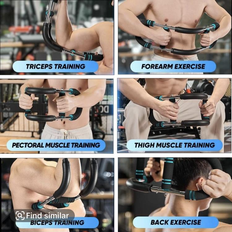 Twister Arm Exerciser Adjustable Spring Workout Bar for Forearm Triceps Chest Strengthener Portable Home Fitness Equipment U60-100lbs Kit