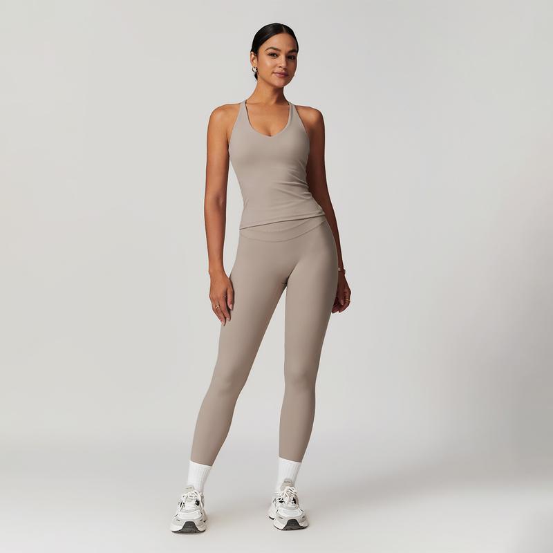 MASKERT Women's Two Piece Set Sports Tank Top & High Stretch Tight Leggings Tummy Control Workout Daily Wear Running Outfits MASKERT Women's Two Piece Set Sports Tank Top & High Stretch Tight Leggings Tummy Control Workout Daily Wear Running Outfits