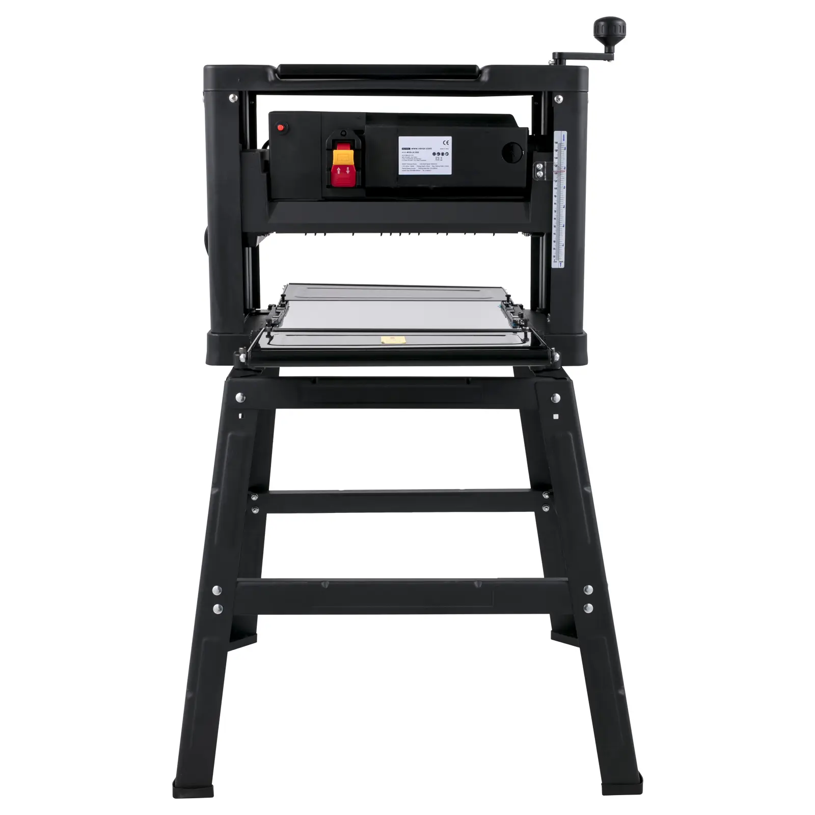 Thickness Planer 12.5 inch Wood Planer Foldable 1500W Thickness Planer Woodworking 315"/min Feed Rate Double Cutter Benchtop Thickness Planer with Dust Exhaust Interface Stand for Woodworking