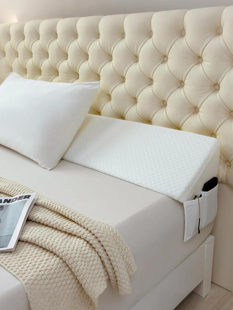 [Valentine’s Day]Sleep Support Pillow, Wedge-Shaped Pillow, Bed Headboard Gap Filler and Back Support for Sleeping, Fills the Gap between Headboard and Mattress or Wall from 0-7 Inches, All-Season Comfort Design for Bedroom