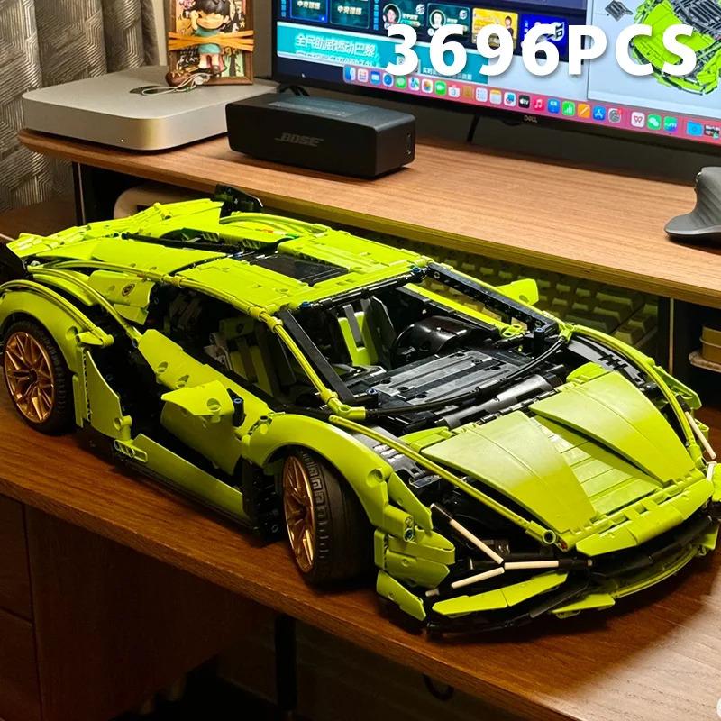 3696PCS Technical Lambo Building Blocks Car Model Compatible 42115 SIAN Roadster Bricks Boys Toys Gifts