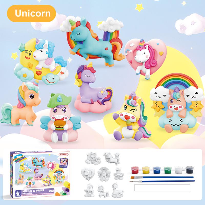Kids Crafts Set, Ceramic Painting Kit, Paint Your Own DIY Ceramic Figurines, Painting Kit DIY Toys Kids, Birthday Gift  Plaster Gypsum