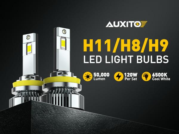 AUXITO H11 H9 H8 LED Bulbs Fog Light Bulbs,Headlight Bulbs, 900% Brightness 6500K Cool White, CSP LED Chips Fog Lamps Replacement, Play and Plug, Pack of 2 AUXITO H11 H9 H8 LED Bulbs Fog Light Bulbs,Headlight Bulbs, 900% Brightness 6500K Cool White, CSP LED Chips Fog Lamps Replacement, Play and Plug, Pack of 2