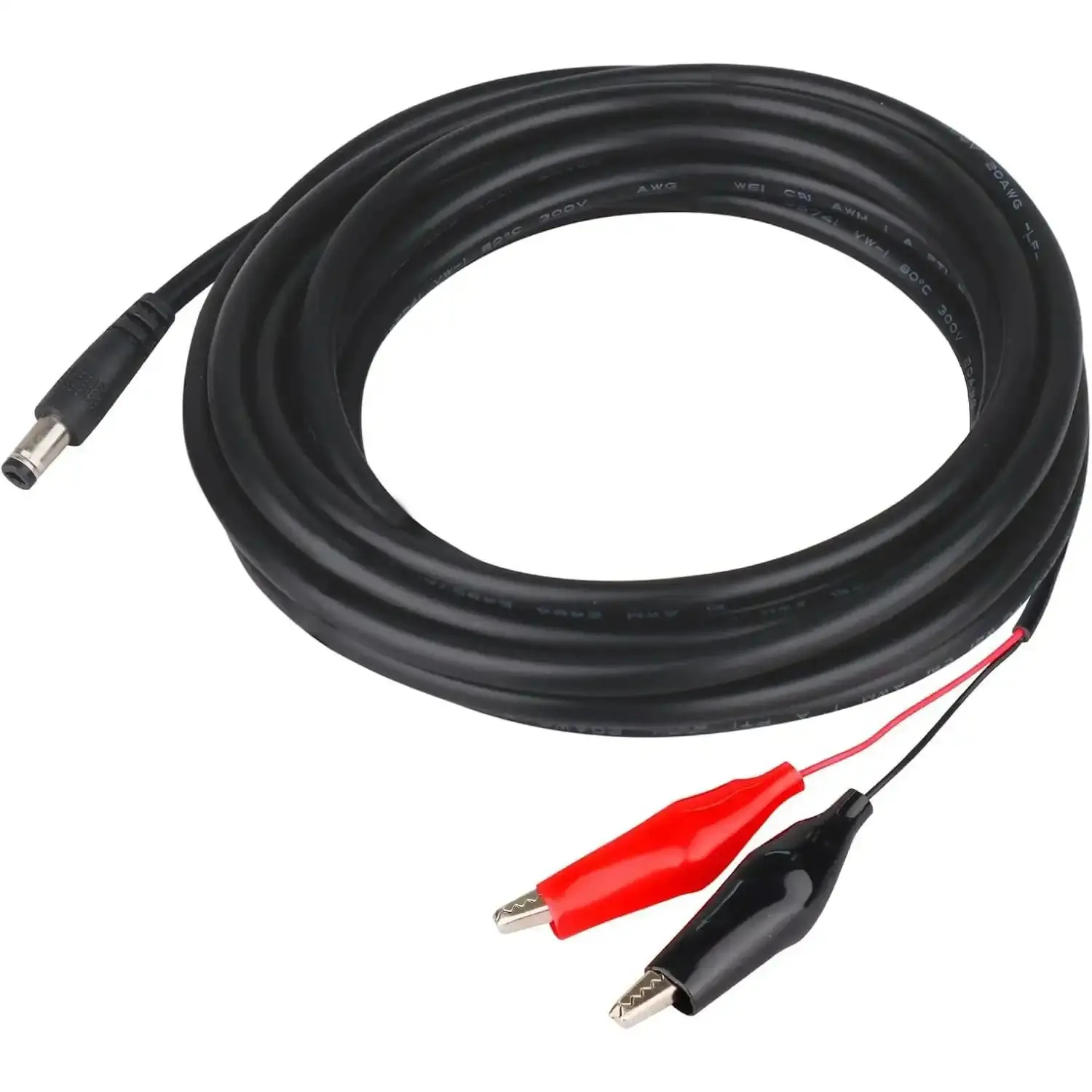 79-inch Trail Camera Power Cord with Alligator Clips,5.5x2.1mm DC External Power Cable,Compatible with Spypoint, Stealth Cam, Moultrie, Muddy, etc