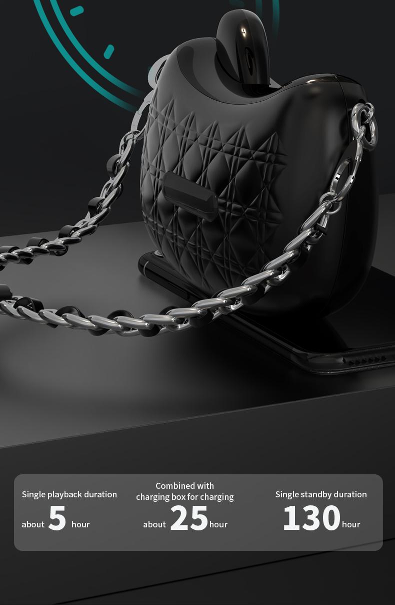 HYUNDAI YX46 Fashionable Open Wear Stereo Earphones Handbag Style Light Luxury Design, Comfortable Fit, Bluetooth 5.4, HIFI Sound, Sport & Travel Ready Perfect Gift for Girlfriend