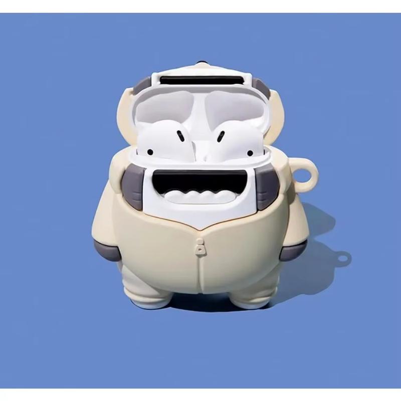 Cute Shark 3D Cartoon Silicone Cover for AirPods Pro 1/2 with Keychain  airpods pro case  air pods case