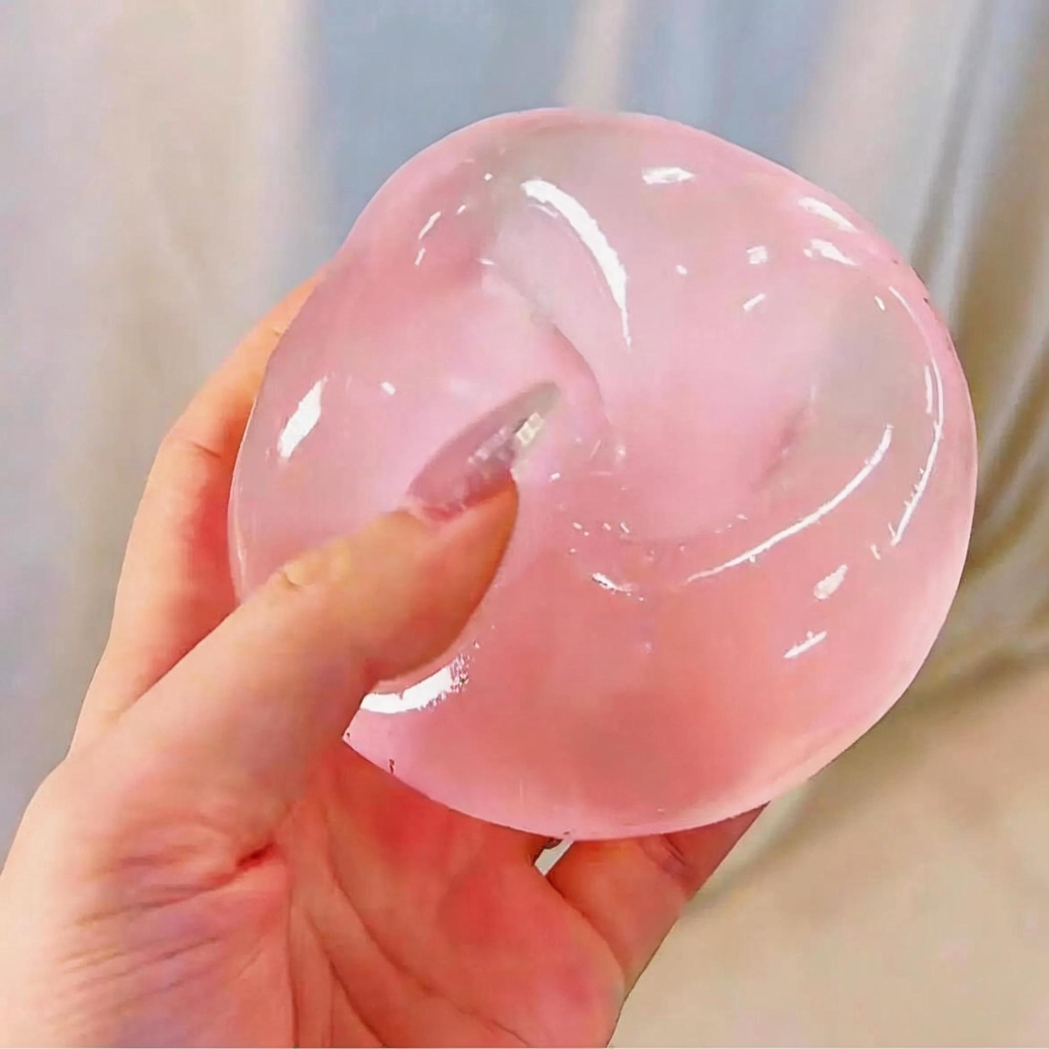 Blue/Pink Coconut Oil Slow-Rebound Squeeze Ball – 6cm Stress Relief Toy, suitable for anxiety relief, ideal for adults, teenagers, and those with autism sensory needs, a perfect holiday gift marble ez