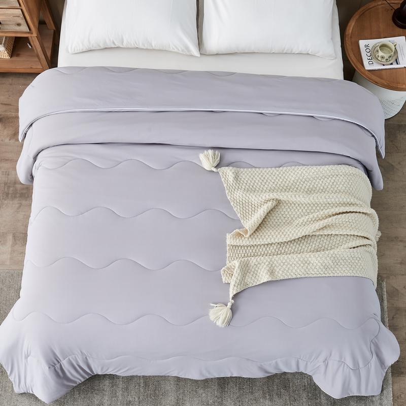 Msrlassn Cooling Comforter Summer Cold Comforter for Hot Sleepers and Night Sweats,Blue Summer Cooling Blanket for Queen King Size Bed, Breathable Soft Lightweight, Ideal for Bed, Couch, Travel, Camping, All Seasons blankets