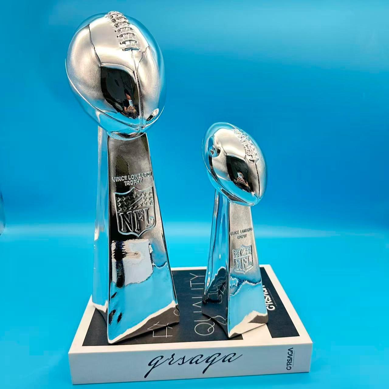 American Football Trophy Model Fan Memorial Collectible, Sports Award Ornament, No Precious Metal Plating, Perfect Gift for Fans