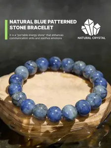 Natural Blue Kyanite Delicate Bracelet, Natural Crystal Bracelet, Dense and sparse weave natural, no two alike; handcrafted for personalized stacking/niche fashion