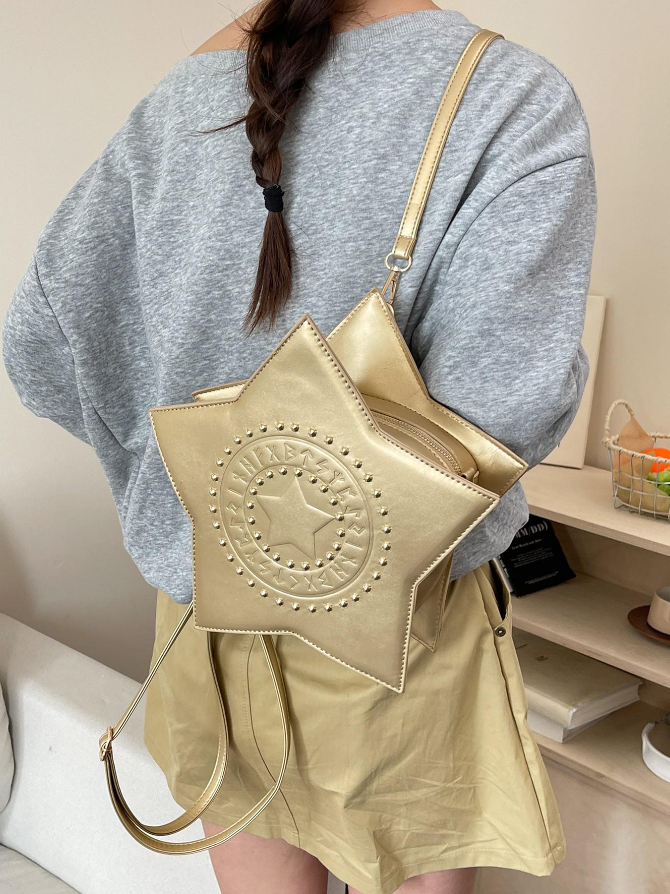 Trendy Star Crossbody Shoulder Bag, 2026 New Fashionable PU Material, Casual Style for All Seasons, Ideal for Travel and Daily Use