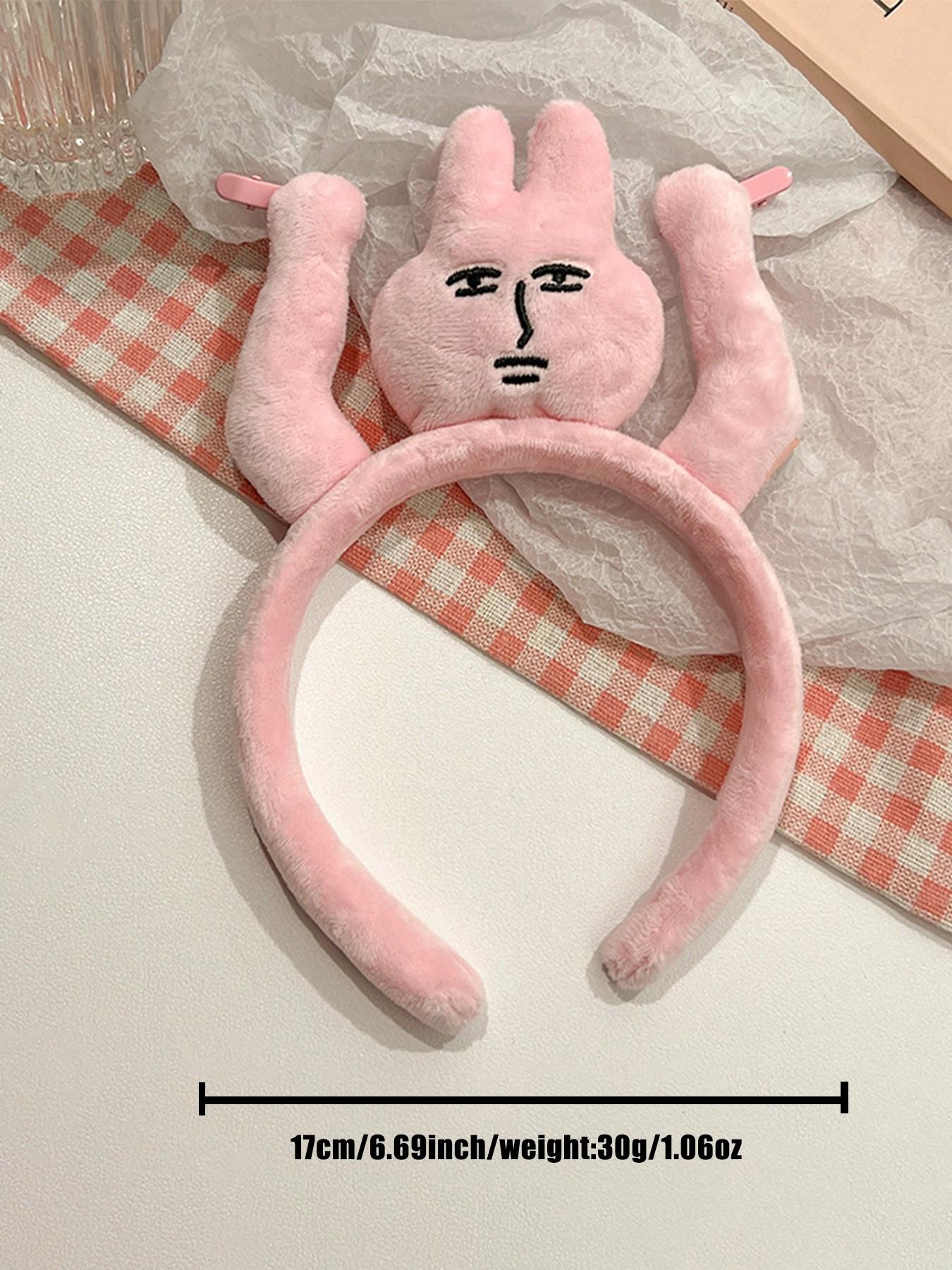 Women's Cute Cartoon Mouse Rabbit Plush Hairband, Fun Halloween Makeup Prop, Adorable Party and Holiday Costume Headwear, Party Accessory