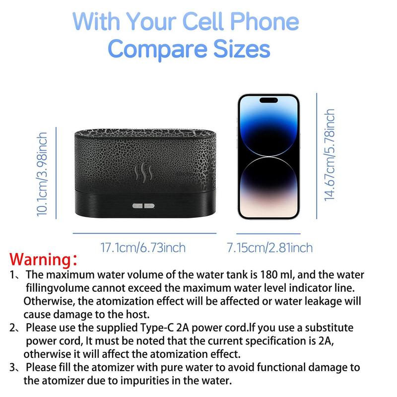 Portable Colorful Night Light Humidifier, USB Powered Mist Maker with Anti-dry Function, Desktop Small Aroma Diffuser Air Humidifier For Bedroom Home Office