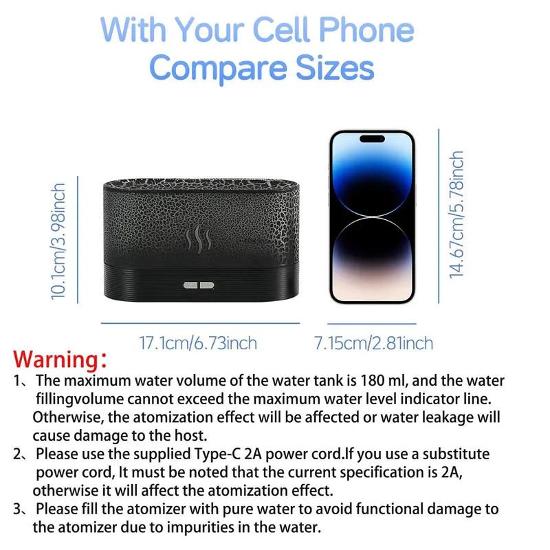 Product Introduction of Portable Colorful Night Light Humidifier, USB Powered Mist Maker with Anti-dry Function, Desktop Small Aroma Diffuser Air Humidifier For Bedroom Home Office 6