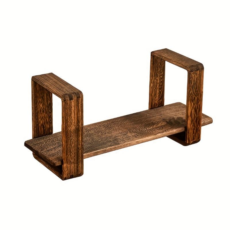 Wooden Desktop Bookshelf Organizer for Office & Home, Multi-Level Storage Rack, Easy Assembly