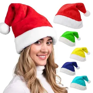 Christmas Santa Hat Warm Plush Party Xmas Cosplay Costume Cap Decor Holiday Caps