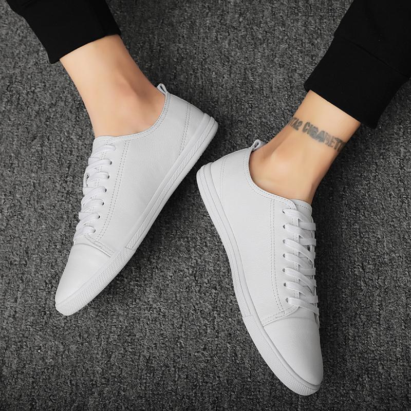 Men & Women High-End Cow Leather Shoes, Lightweight Soft Sole Non-Slip Footwear, Versatile Casual  for Daily Wearfor All Seasons