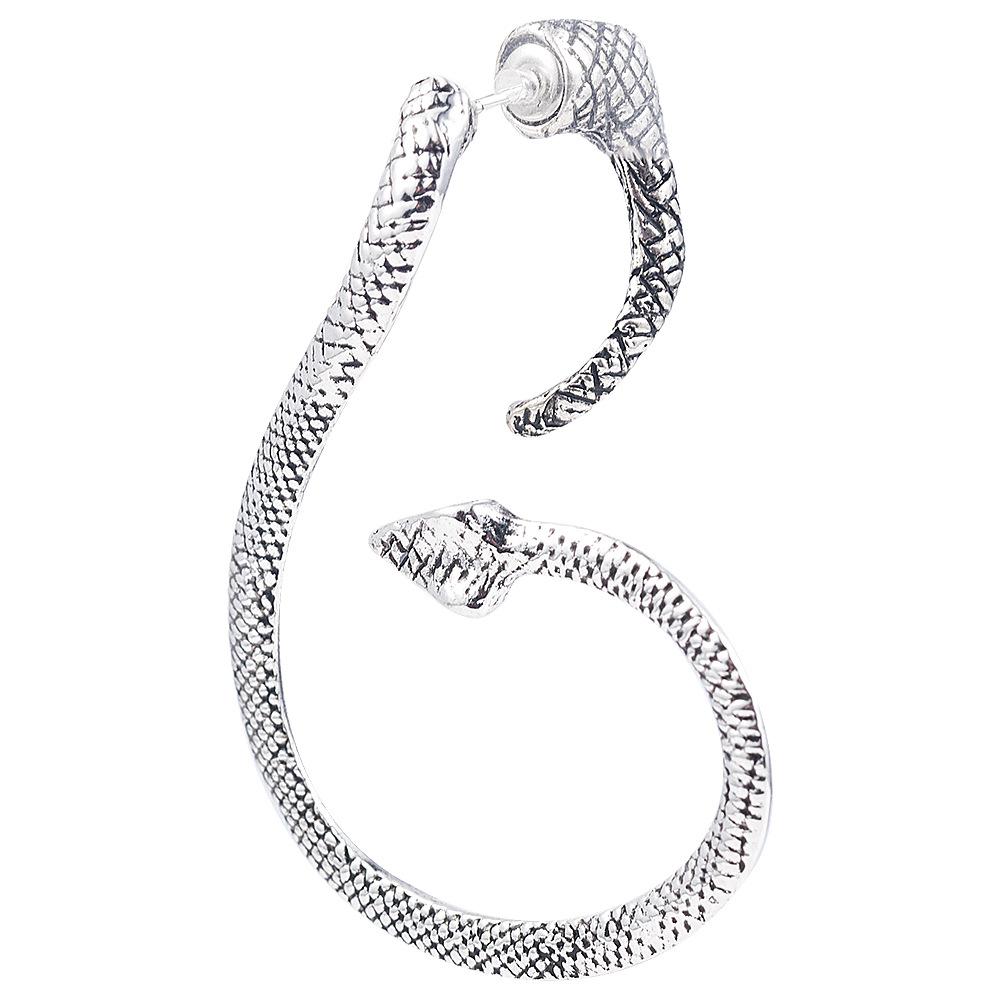 Snake-shaped twisted animal ear clips, punk style, European and American exaggerated retro ear cuffs, stylish jewelry earrings