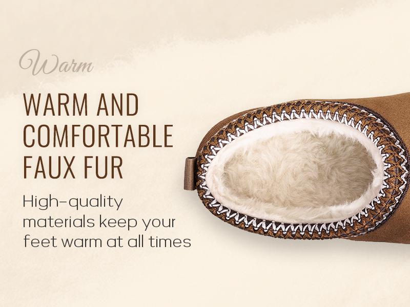 Clearance sale Women's Suede Slippers Outdoor House Slipper Non-Slip Fluffy Comfortable Warm Cute Mini Platform Braided Leather for Autumn Winter Fuzzy Cozy Classic Stylish