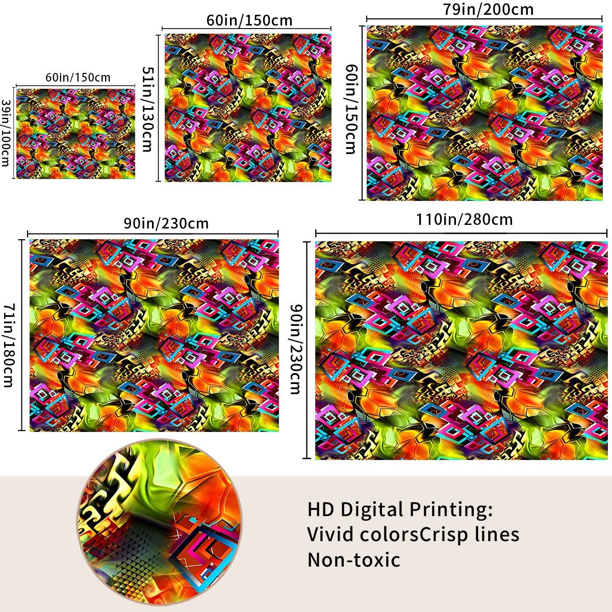 1 Pcs Boho Paisley Printed Tapestry, Vintage Ethnic Style Wall Hanging, HD Digital Print Tapestries, Soft Durable & Lightweight, Ideal for Bedroom, Living Room, Dorm, Studio Decor, Trendy Bohemian Home Decor Tapestrys