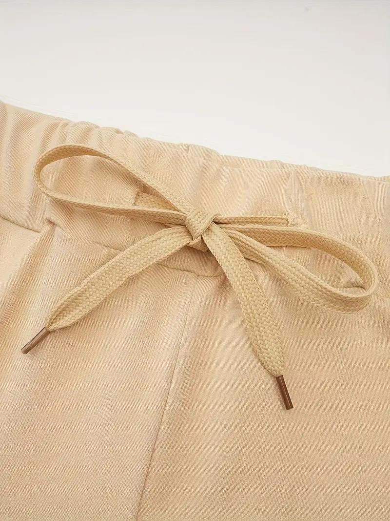 Pack of 2 women’s lightweight capris with drawstring waist — casual long pants, comfortable and stylish, suitable for spring and summer