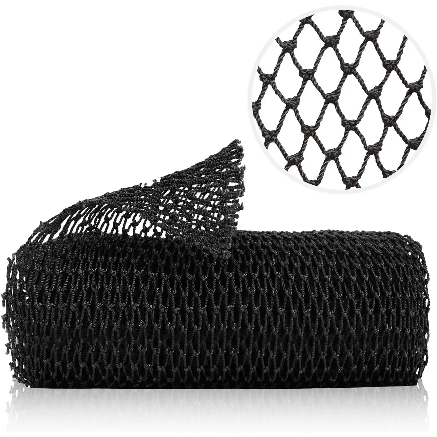Net Sponge, Authentic   Scrubber for Bath and Shower, Multiple Textures with Gentle Deep  and Rich Lather for All  (Black)