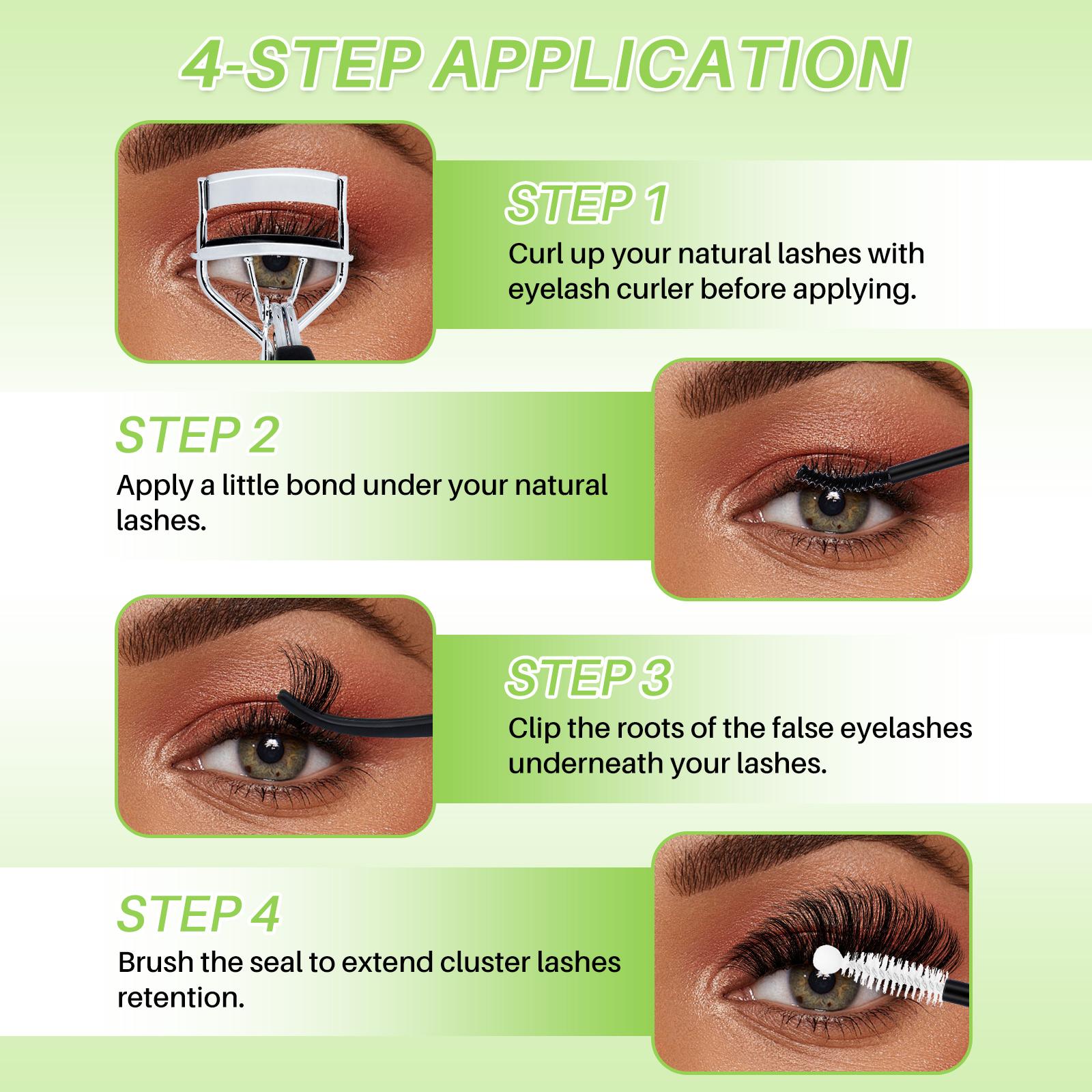 540Pcs D Curl 4 styles 10-18mm/14-22mm Mixed Length Volume & 3D Effect DIY Eyelash Extensions Individual Lashes Kit Soft And Comfortable False Eyelashes Long-Lasting Lashes Kit With Lash Bond&Seal Lash Remover And Tweezers Eyelash At Home For Daily Life