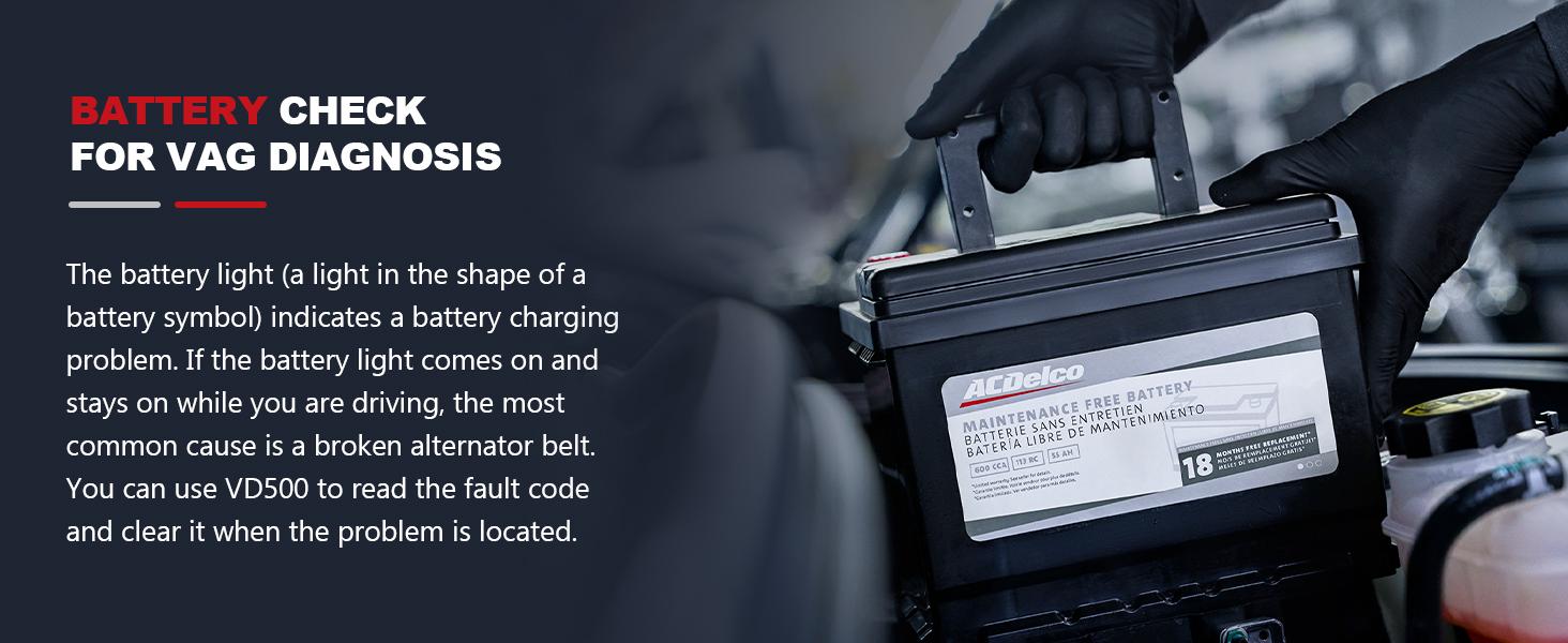 ANCEL VD500 OBD II DiagnosticScanner for Volkswagen VW AudiSkoda Seat Diagnosis Check EngineLight EPB ABS SRS Code Reader OilThrottle Position Adaption Brake PadReset Tool