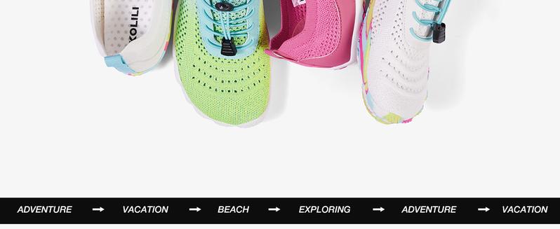 KOLILI Women Watershoes Quick Dry Aqua Shoes Barefoot for Beach Surf Hiking Pool Water Sports