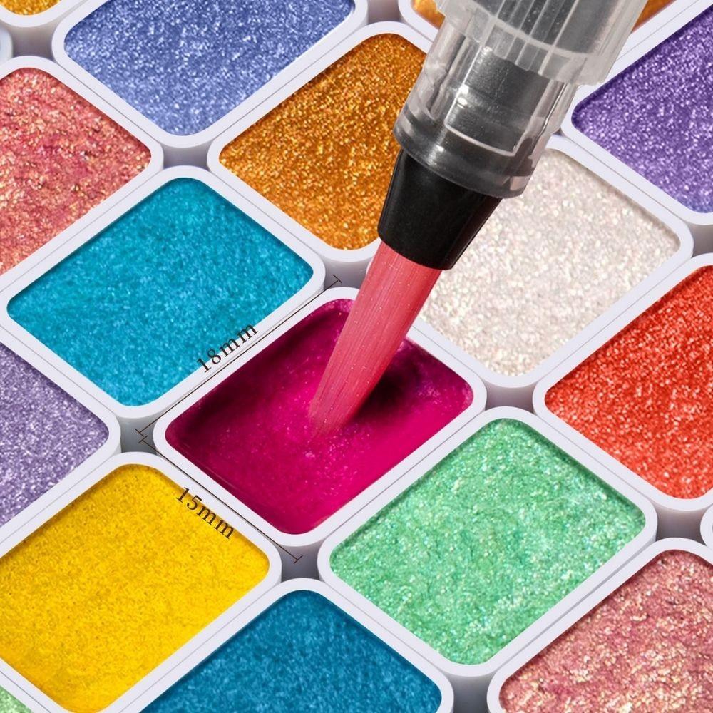 Watercolor Paint Solid Gold Powder Watercolor Painting Set Art Supplies Coloring Materials Fine Gold Glitter