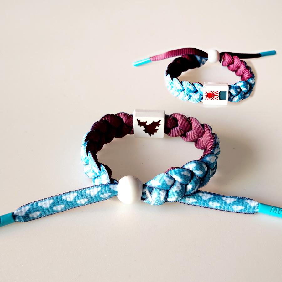 Anime Demon Slayer: Kimetsu no Yaiba, Tanjiro, Zenitsu, Tanjiro's woven bracelet, birthday gift for teenagers and couples, holiday gift, niche fashion, unique style