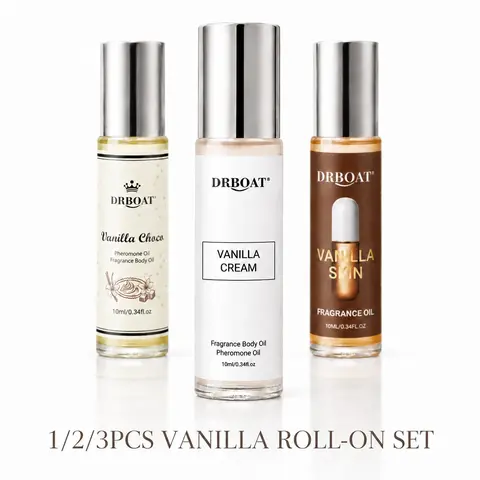 10ml Vanilla Perfume Oil, Honey Cream/Vanilla Choco/Vanilla Skin Subtle Pheromone Perfume Oil, Original Eau de Toilette, Fragrance Oil for Travel, Dating and Bathroom Use, Parfum Oil