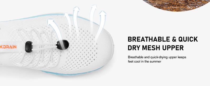 KOLILI Women's Classic Watershoes Barefoot Beach and Stream Shoes with Arch Support Suitable for Vacation at the Seaside and Water Sports