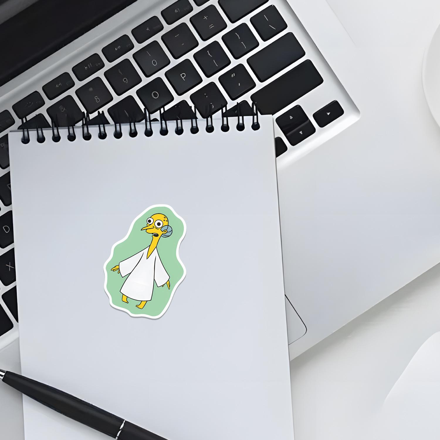 5Pcs "I Bring Love" Simpsons Waterproof Vinyl Sticker, Self-Adhesive Decal, Suitable For Water Bottles, Laptops, Cars, Tablets, Ideal For Humor Fans, Cartoon Meme Lovers And Nostalgic TV Enthusiasts