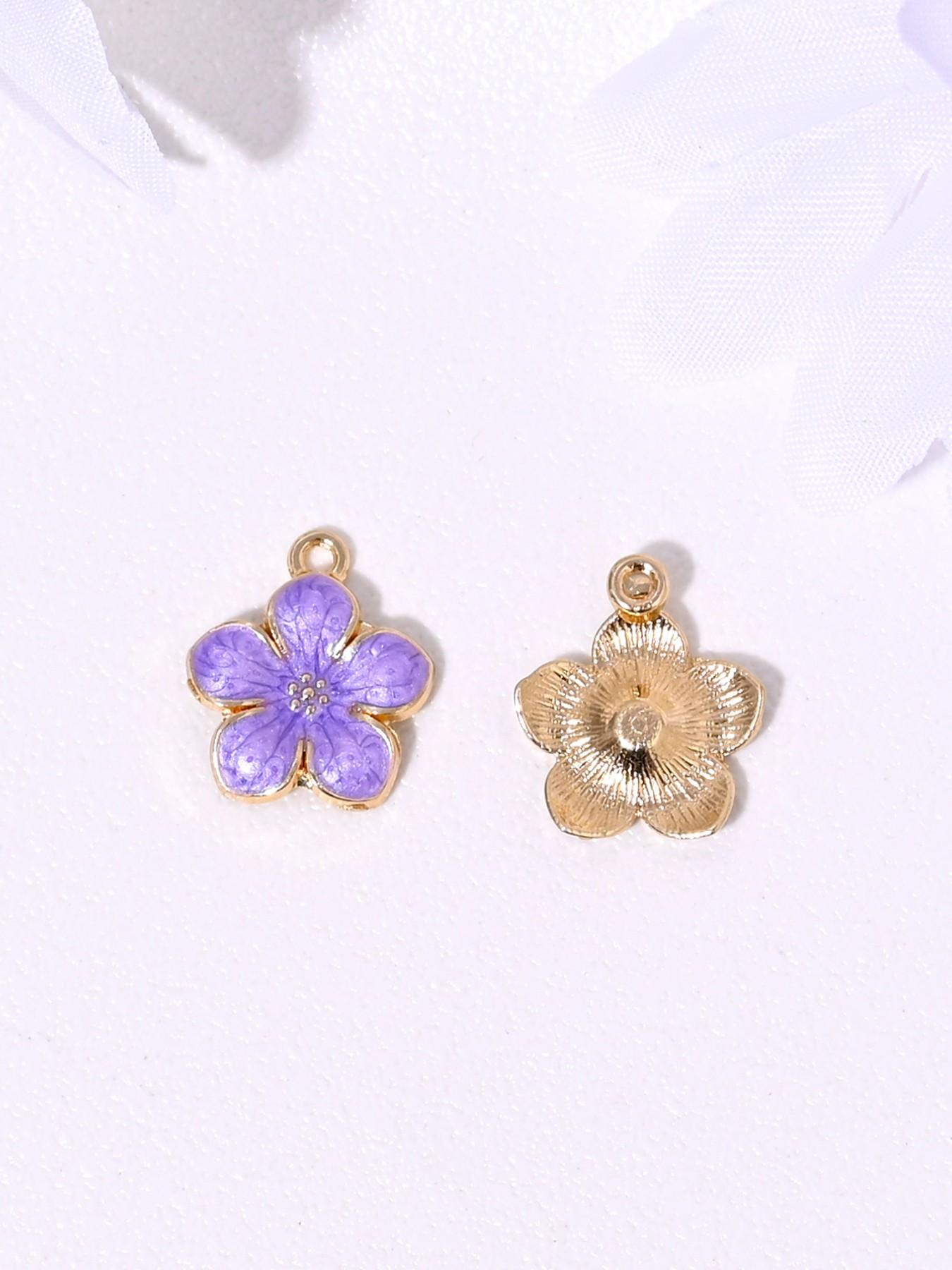 10 Cute Bee Cherry Blossom Daisy Mushroom Maple Leaf Charms, DIY Jewelry Making, Earrings Necklaces Bracelets Keychains, Daily Accessories