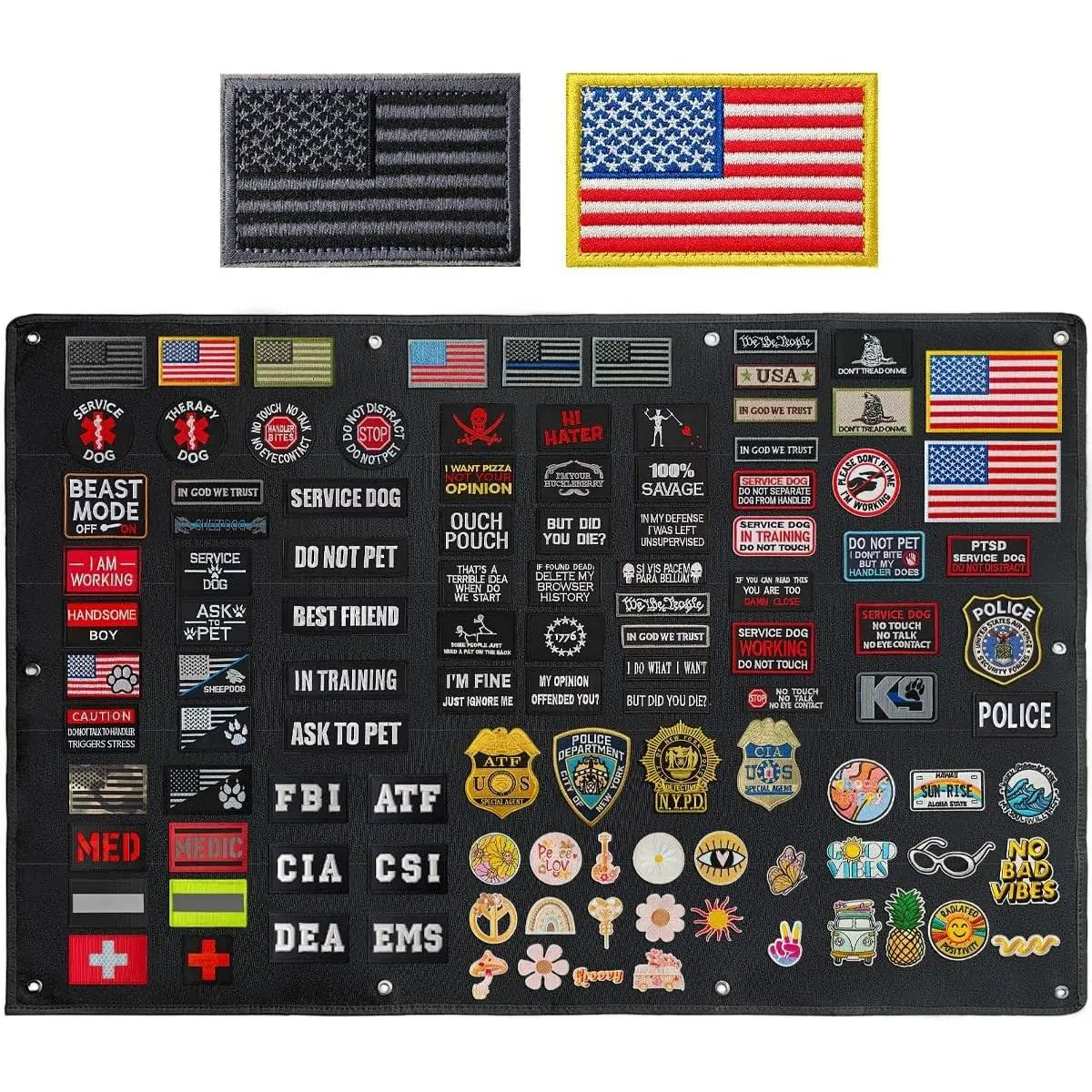 Collapsible Tactical Patch Display Board - Hook and Loop Wall Mount Military Patch Holder Organizer(Gift)
