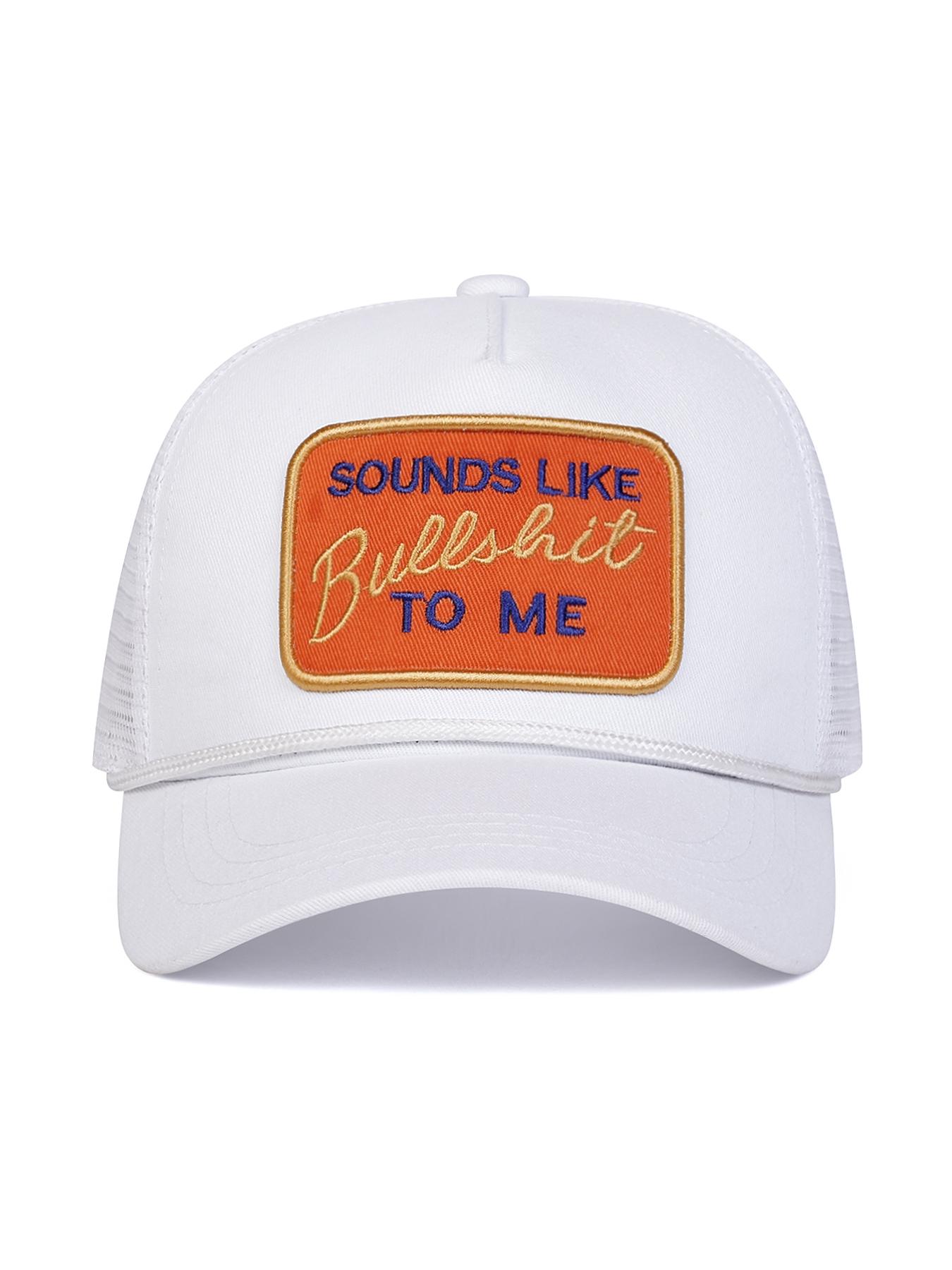 Unisex Bullshit Cartoon Mesh Baseball Cap, Adjustable Outdoor Sun Protection Hat, Casual Fitted Woven Fabric for Spring & Fall Travel