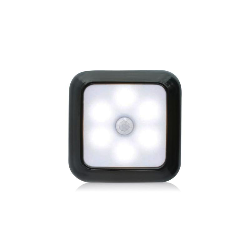 6-LED Motion Sensor Lights Indoor, Battery Operated, Cordless LED Step Night Light for Under Cabinet, Hallway, Stairway, Closet, Kitchen