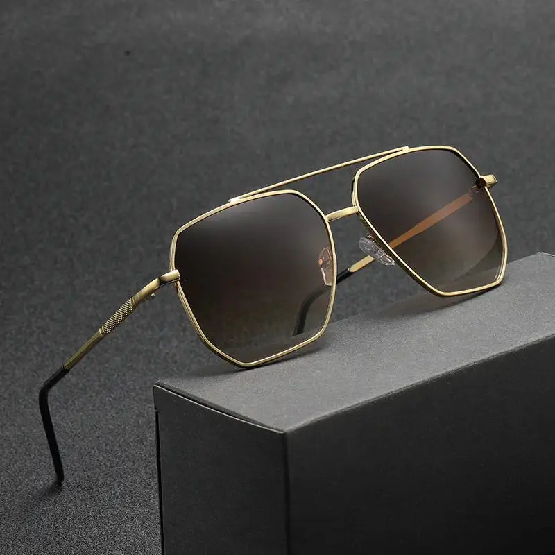 XUH Classic Unisex Pilot Sunglasses, Full Rim Metal Frame, UV400 Mirrored Nylon Lenses, Driving Wear for Daily Leisure, Single Pair Sports Eyewear