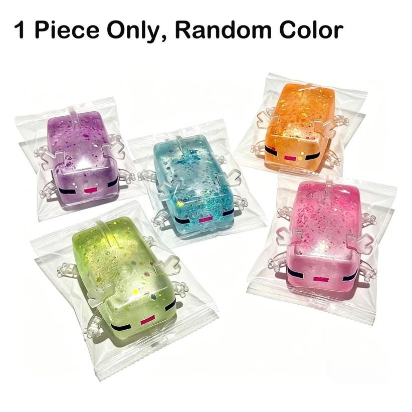 Graduation Gift Aurora Axolotl Squishy Mochi, Glittery Kawaii Sensory Fidget Toy, Squishy Fidgets, Soft Stretchy Stress Relief Toy for Anxiety, Cute Animal Desk Toy for Kids & Adults